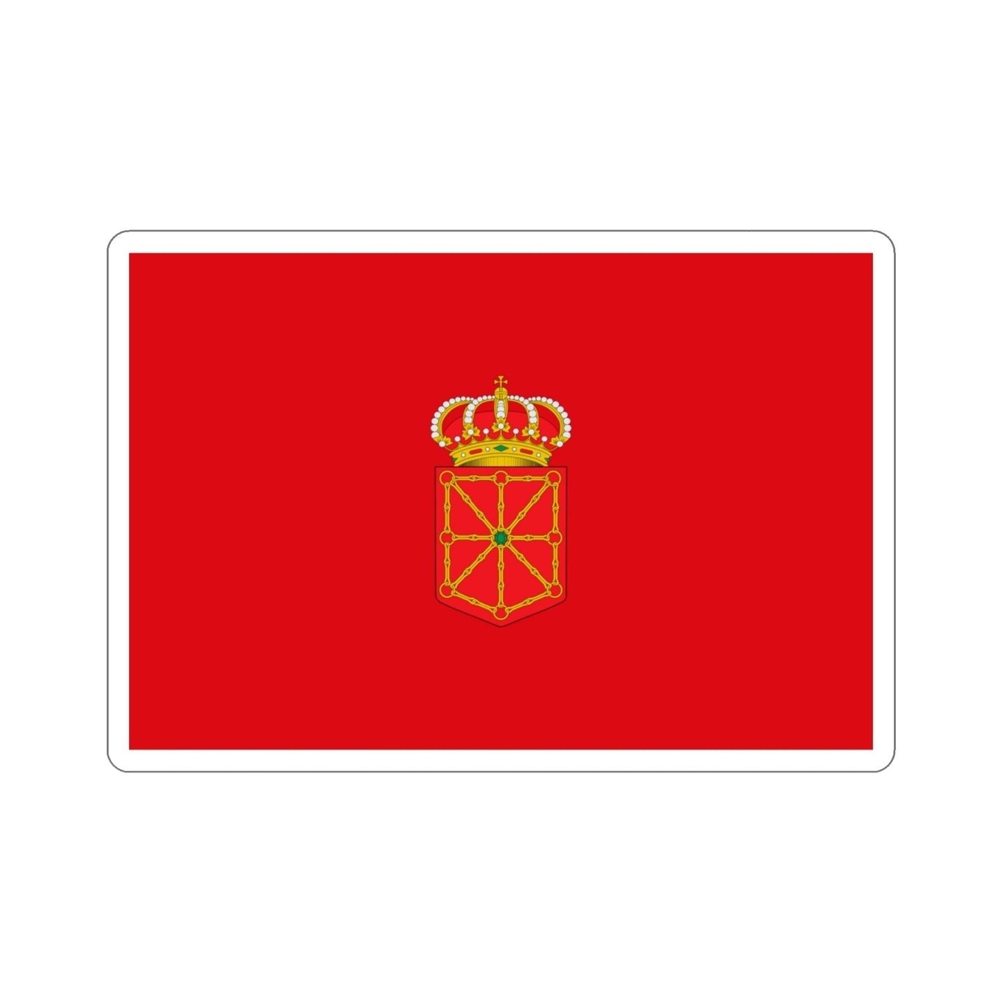 Flag of Navarre Spain STICKER Vinyl Die-Cut Decal-3 Inch-The Sticker Space