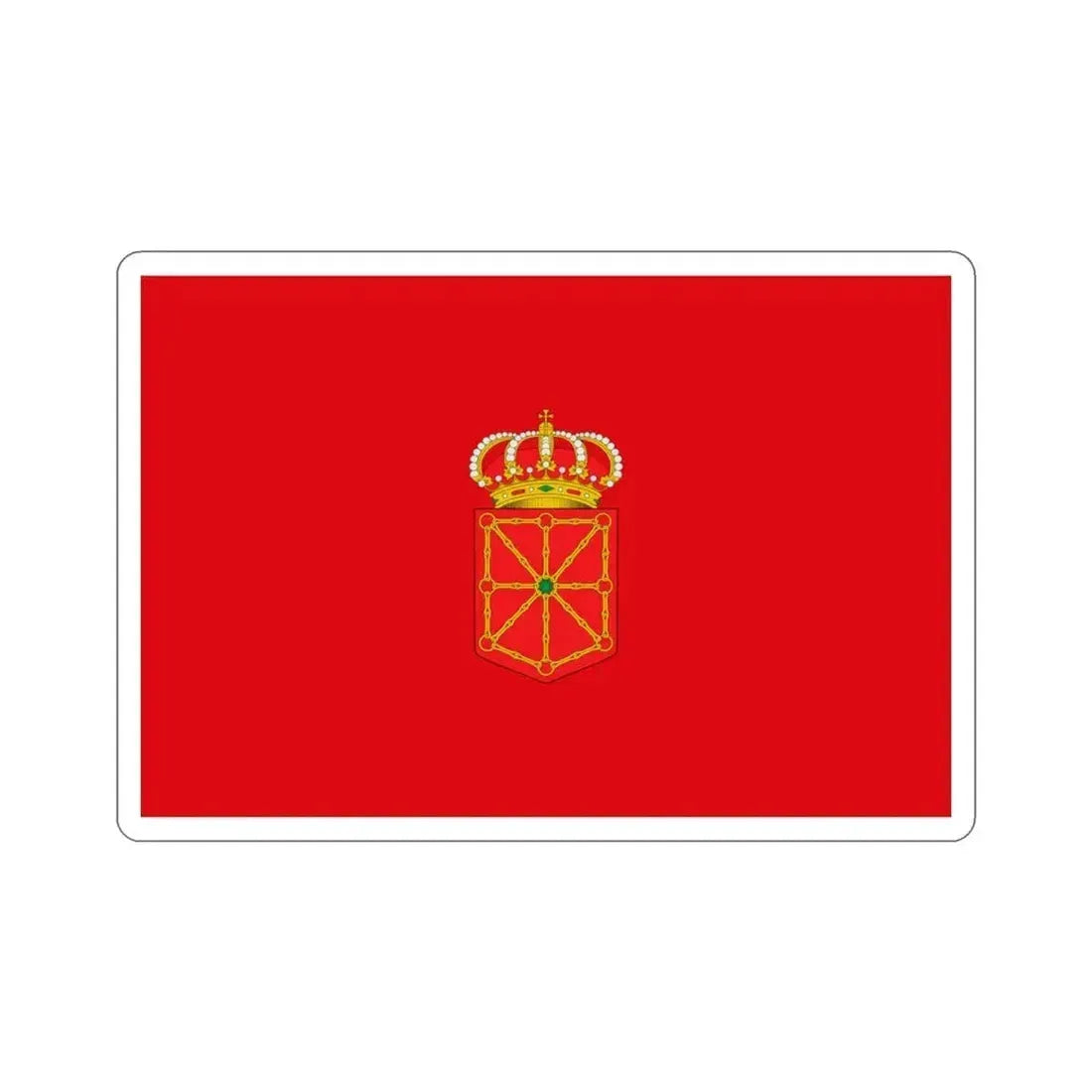 Flag of Navarre Spain STICKER Vinyl Die-Cut Decal 3 Inch - The Sticker Space