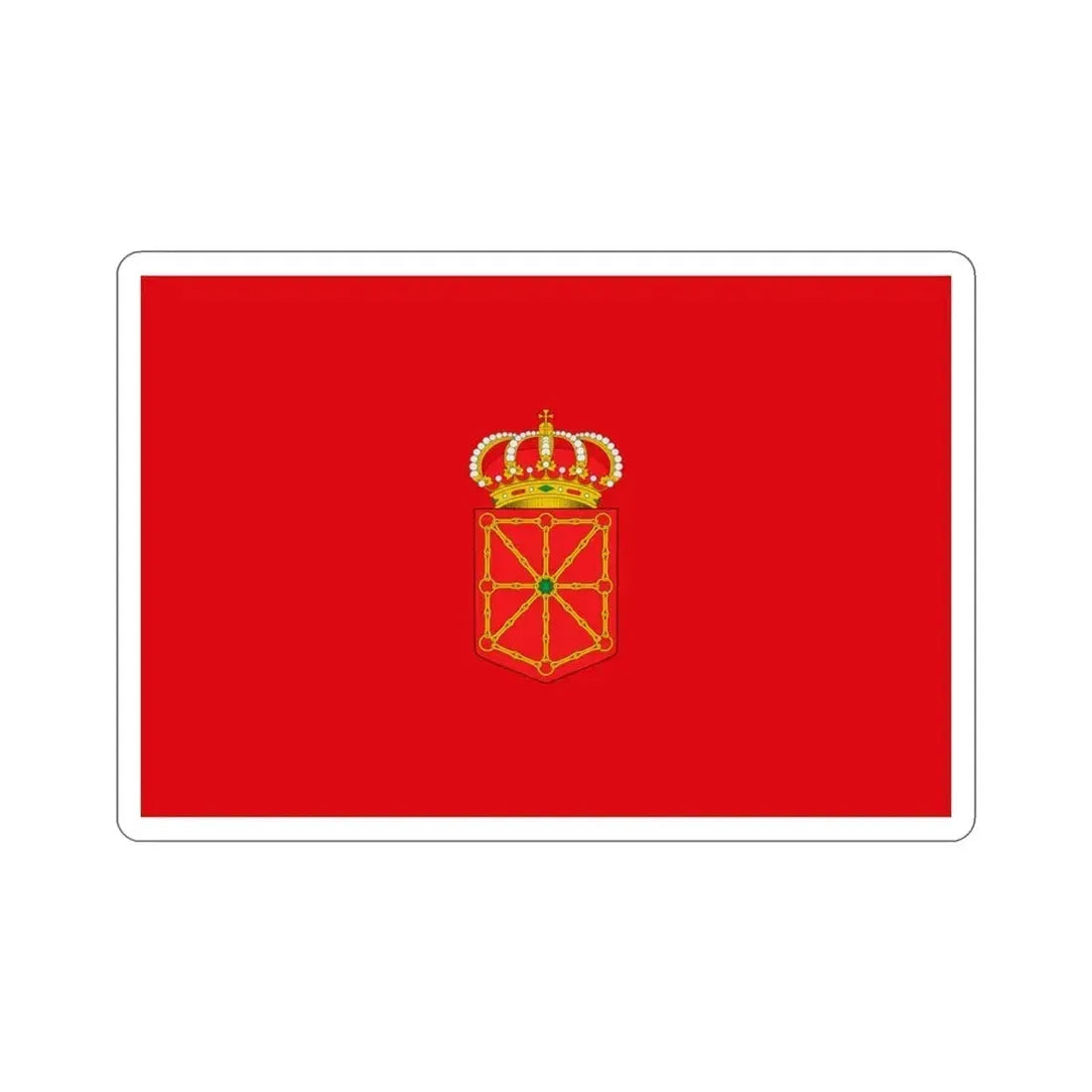 Flag of Navarre Spain STICKER Vinyl Die-Cut Decal 3 Inch - The Sticker Space
