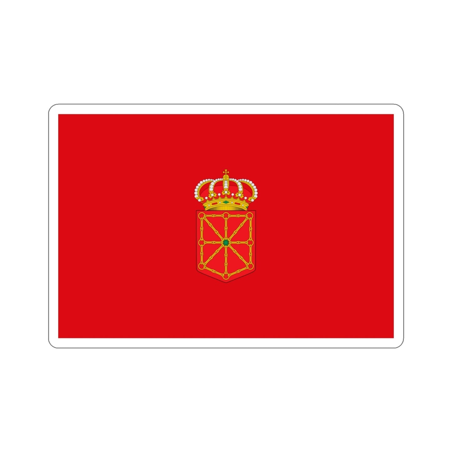 Flag of Navarre Spain STICKER Vinyl Die-Cut Decal-4 Inch-The Sticker Space