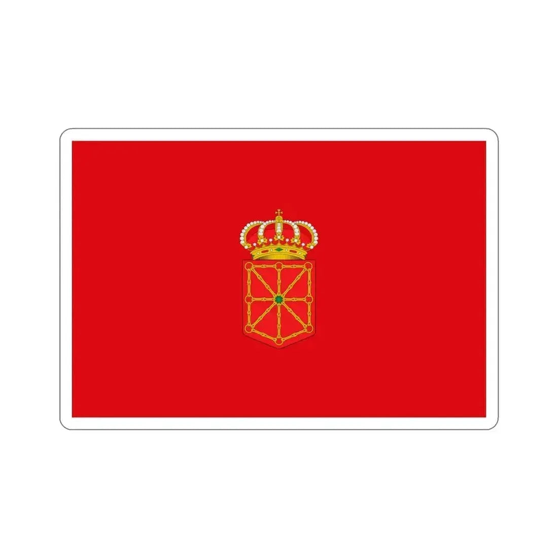 Flag of Navarre Spain STICKER Vinyl Die-Cut Decal 4 Inch - The Sticker Space