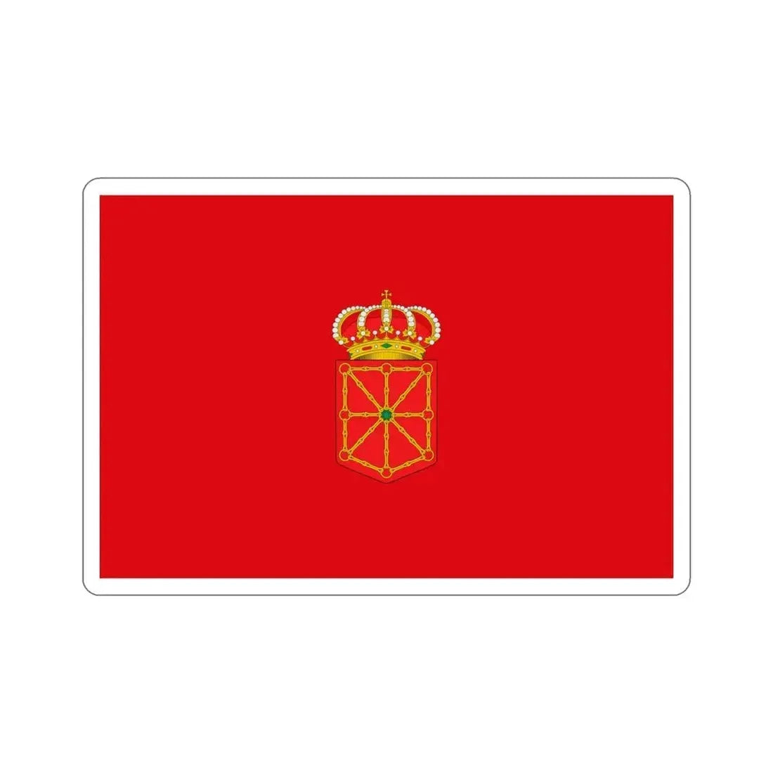 Flag of Navarre Spain STICKER Vinyl Die-Cut Decal 4 Inch - The Sticker Space