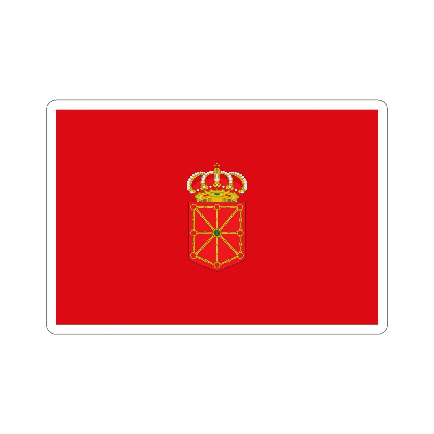 Flag of Navarre Spain STICKER Vinyl Die-Cut Decal-5 Inch-The Sticker Space