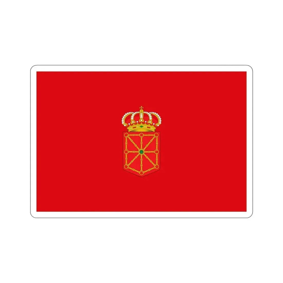 Flag of Navarre Spain STICKER Vinyl Die-Cut Decal 5 Inch - The Sticker Space