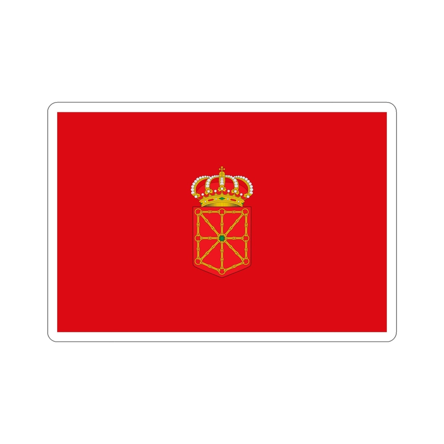 Flag of Navarre Spain STICKER Vinyl Die-Cut Decal-6 Inch-The Sticker Space