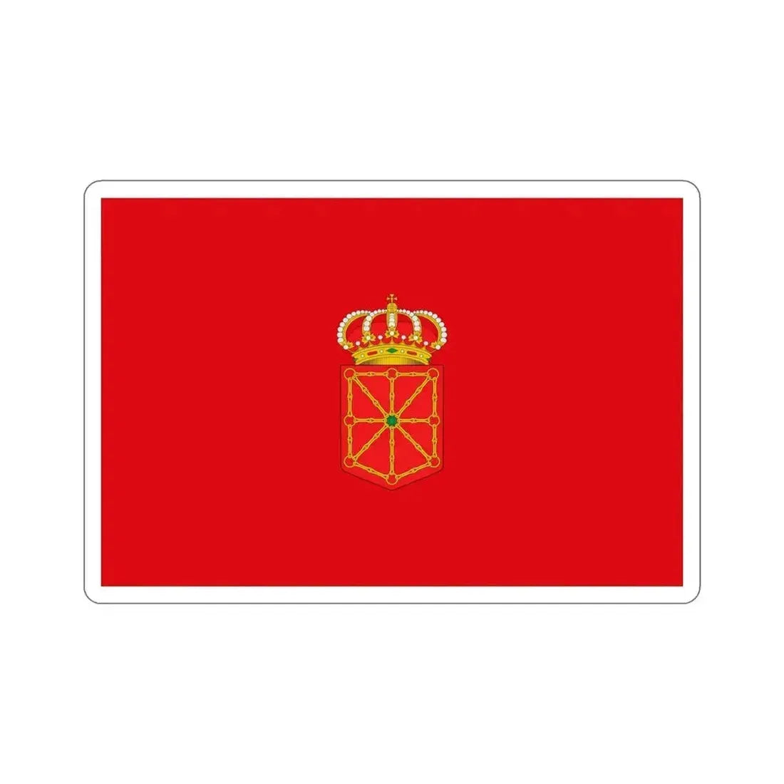 Flag of Navarre Spain STICKER Vinyl Die-Cut Decal 6 Inch - The Sticker Space