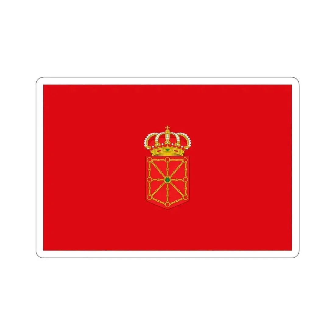 Flag of Navarre Spain STICKER Vinyl Die-Cut Decal 6 Inch - The Sticker Space