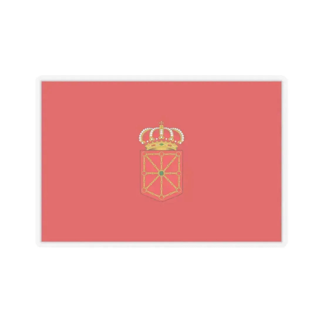 Flag of Navarre Spain - STICKER Vinyl Kiss-Cut Decal 2 Inch Transparent - The Sticker Space