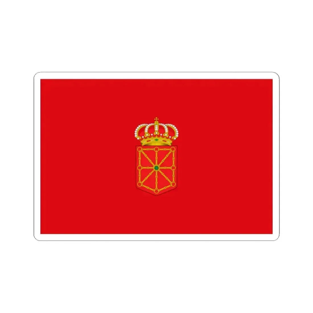 Flag of Navarre Spain - STICKER Vinyl Kiss-Cut Decal 2 Inch White - The Sticker Space