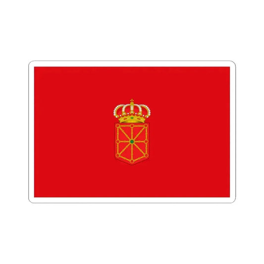 Flag of Navarre Spain - STICKER Vinyl Kiss-Cut Decal 2 Inch White - The Sticker Space