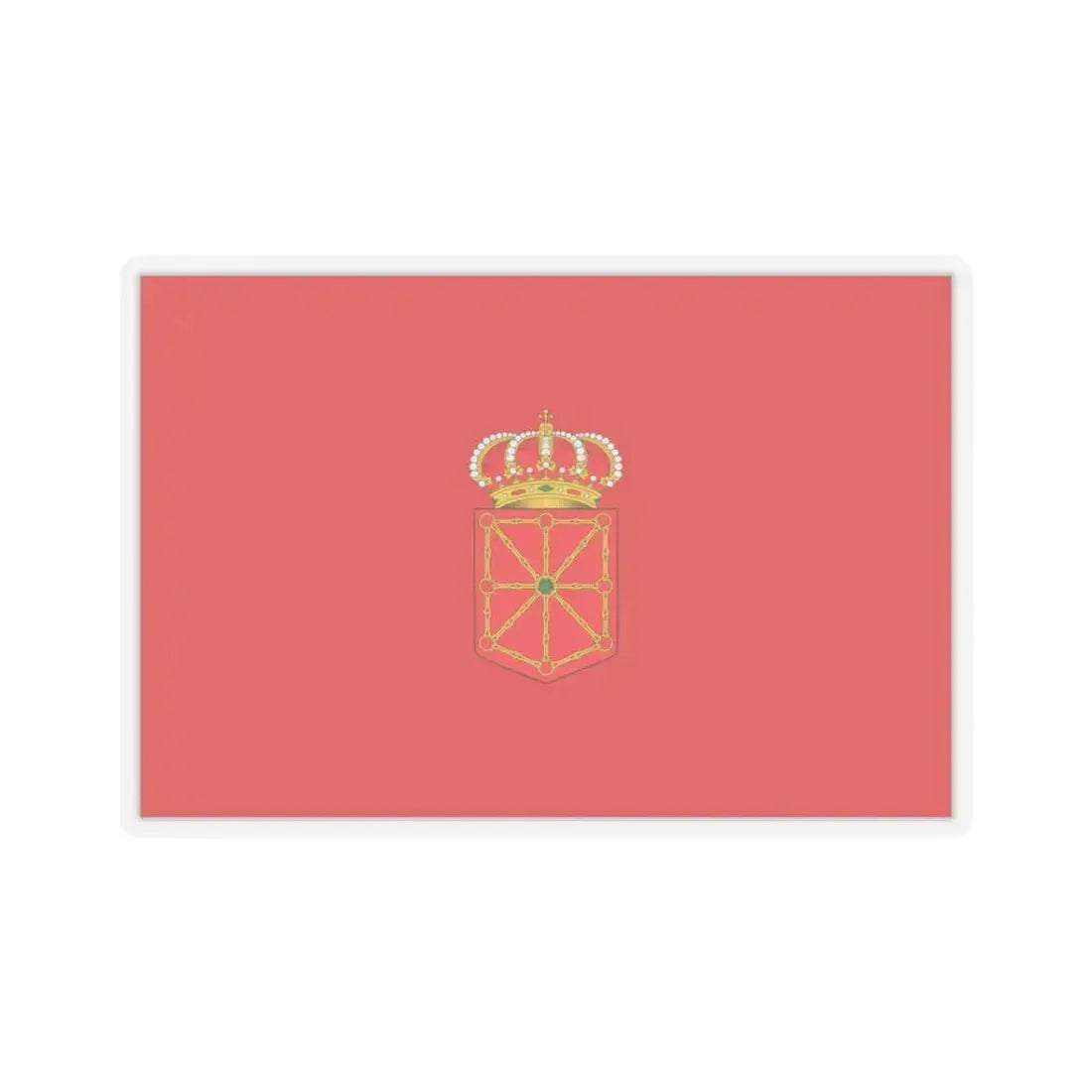 Flag of Navarre Spain - STICKER Vinyl Kiss-Cut Decal 3 Inch Transparent - The Sticker Space