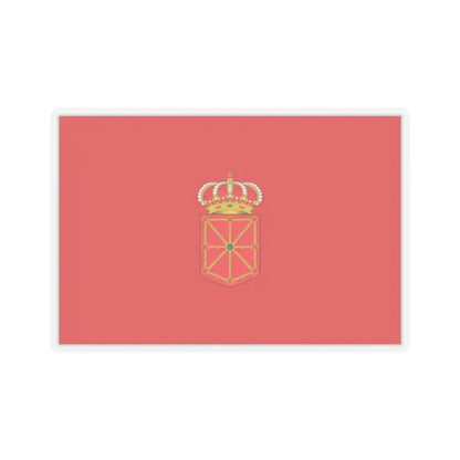 Flag of Navarre Spain - STICKER Vinyl Kiss-Cut Decal 3 Inch Transparent - The Sticker Space