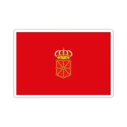 Flag of Navarre Spain - STICKER Vinyl Kiss-Cut Decal 3 Inch White - The Sticker Space