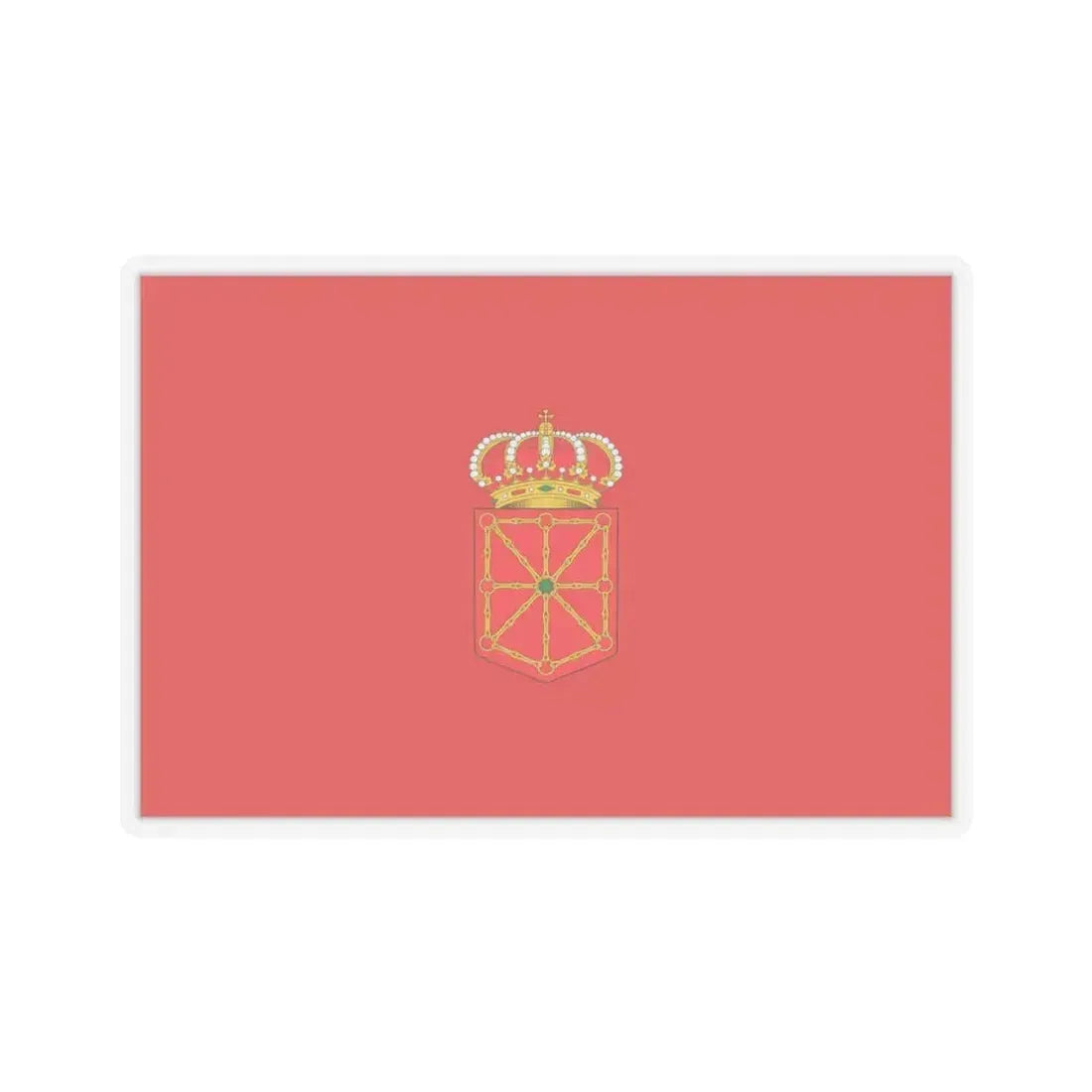 Flag of Navarre Spain - STICKER Vinyl Kiss-Cut Decal 4 Inch Transparent - The Sticker Space