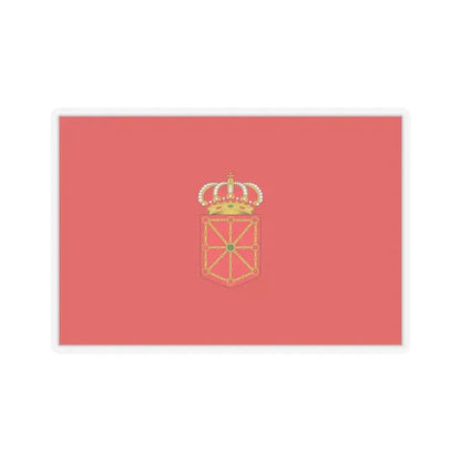 Flag of Navarre Spain - STICKER Vinyl Kiss-Cut Decal 4 Inch Transparent - The Sticker Space