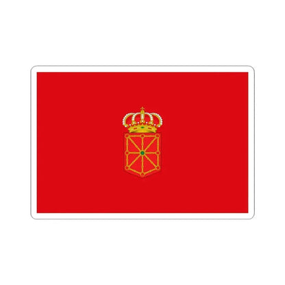Flag of Navarre Spain - STICKER Vinyl Kiss-Cut Decal 4 Inch White - The Sticker Space