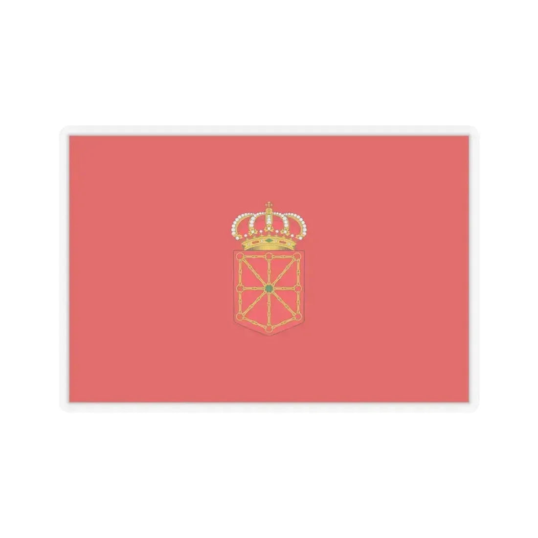 Flag of Navarre Spain - STICKER Vinyl Kiss-Cut Decal 6 Inch Transparent - The Sticker Space