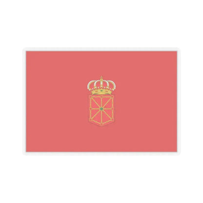 Flag of Navarre Spain - STICKER Vinyl Kiss-Cut Decal 6 Inch Transparent - The Sticker Space