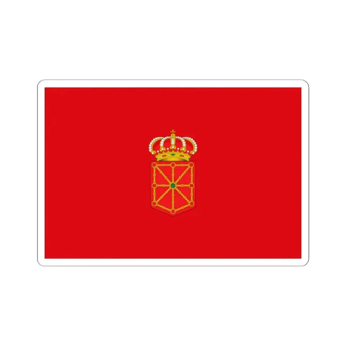 Flag of Navarre Spain - STICKER Vinyl Kiss-Cut Decal 6 Inch White - The Sticker Space