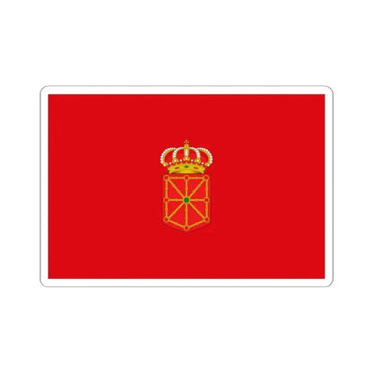 Flag of Navarre Spain - STICKER Vinyl Kiss-Cut Decal 6 Inch White - The Sticker Space