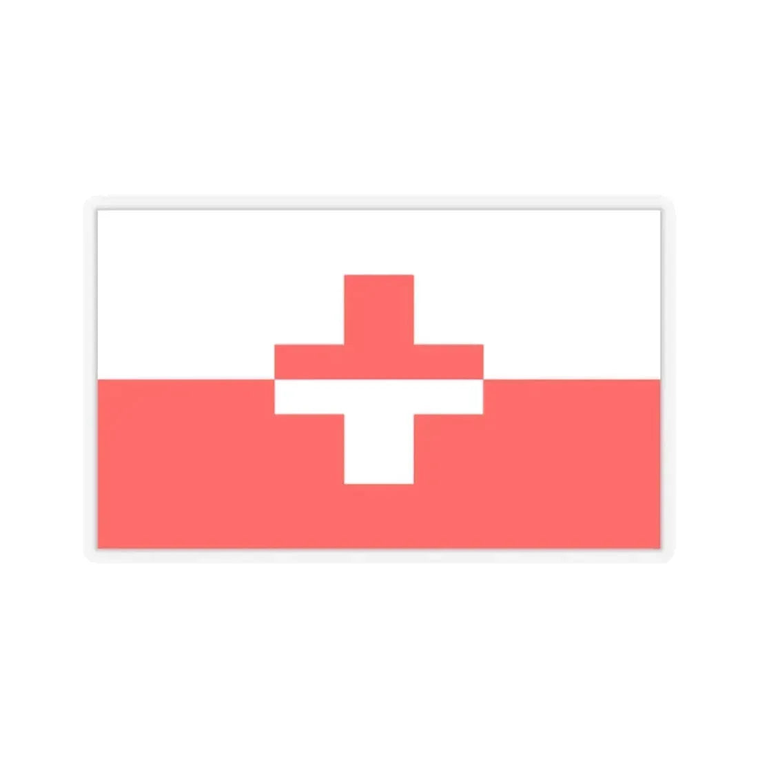 Flag of Naxxar 1993 to 2000 Malta - STICKER Vinyl Kiss-Cut Decal 2 Inch Transparent - The Sticker Space