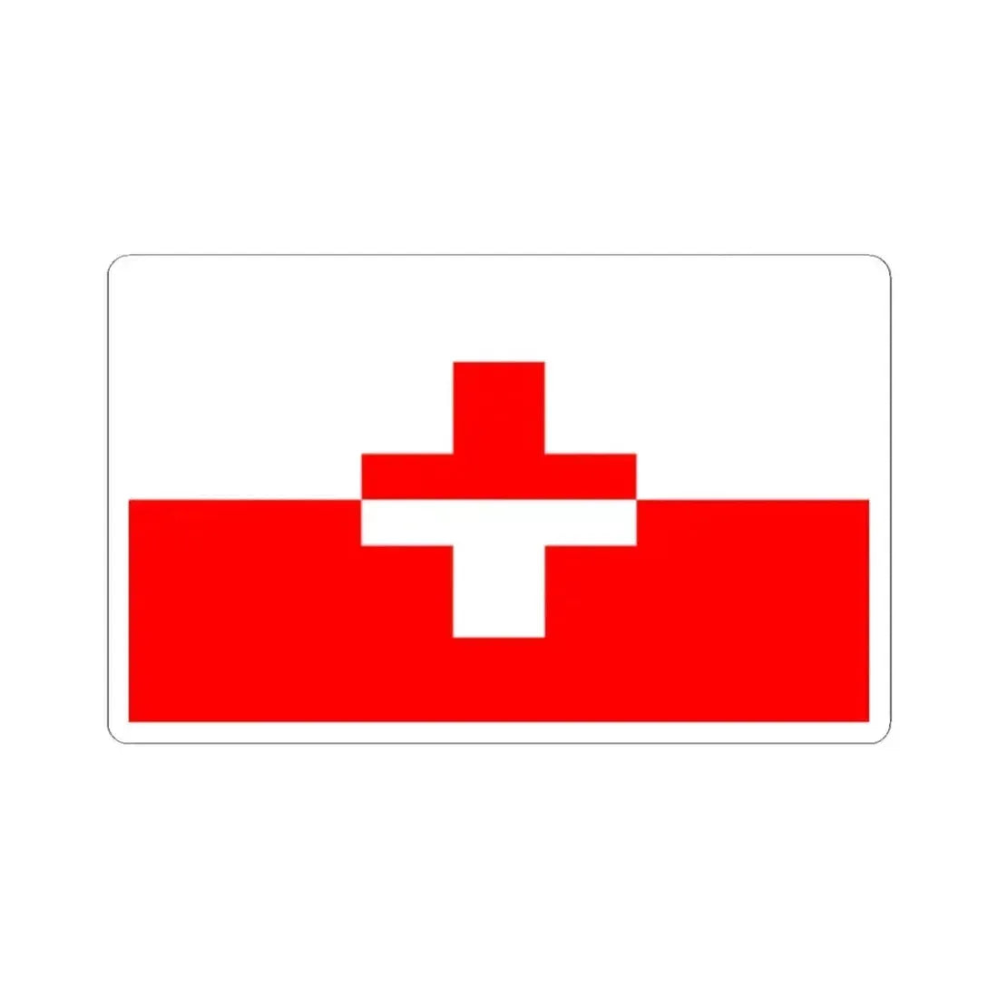 Flag of Naxxar 1993 to 2000 Malta - STICKER Vinyl Kiss-Cut Decal 2 Inch White - The Sticker Space