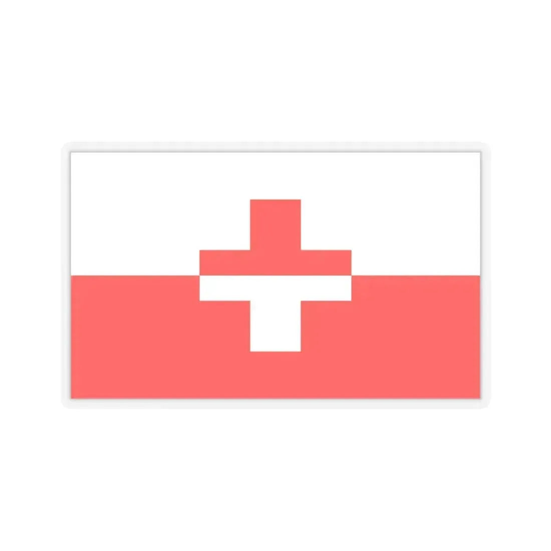 Flag of Naxxar 1993 to 2000 Malta - STICKER Vinyl Kiss-Cut Decal 3 Inch Transparent - The Sticker Space