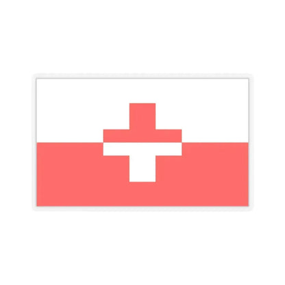 Flag of Naxxar 1993 to 2000 Malta - STICKER Vinyl Kiss-Cut Decal 3 Inch Transparent - The Sticker Space