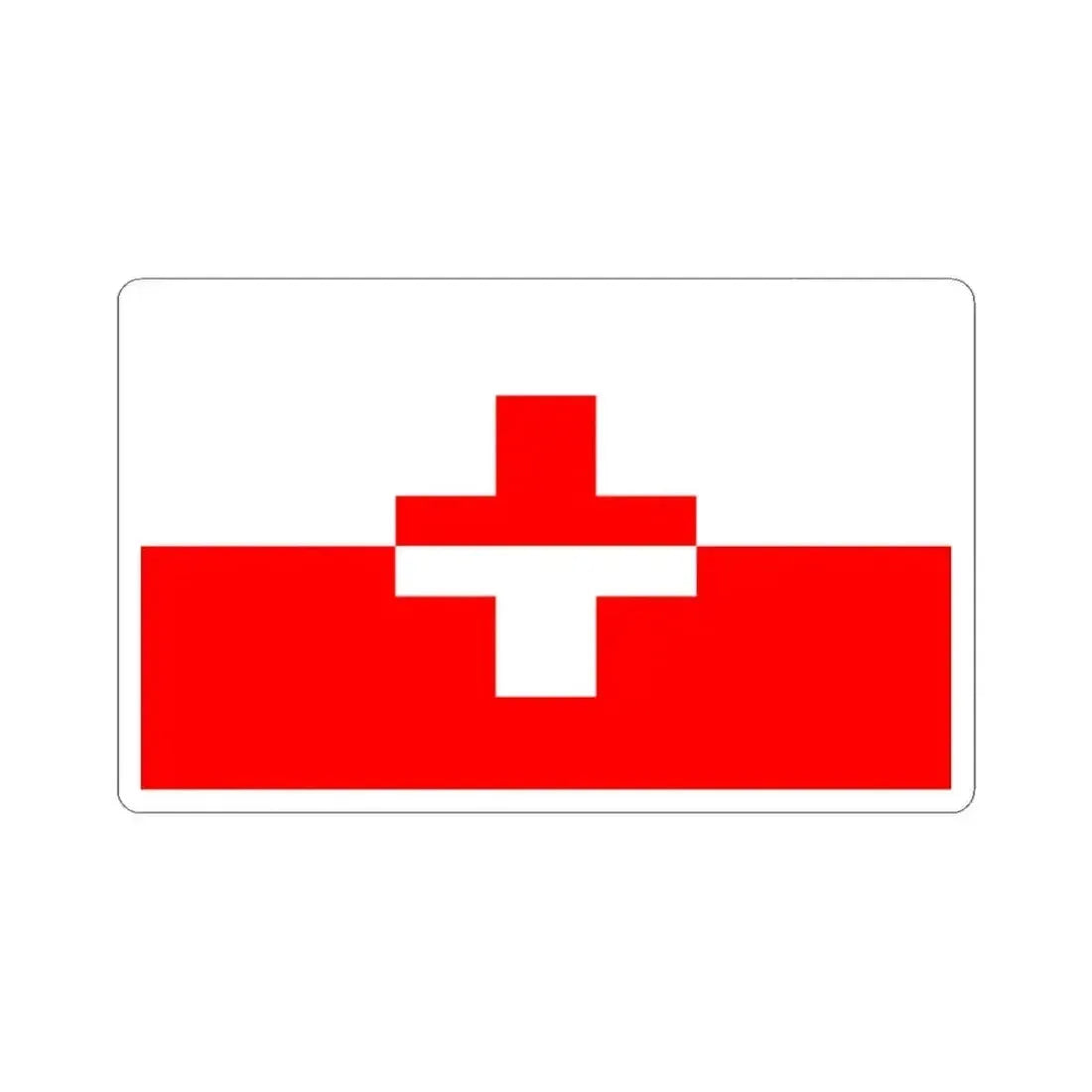 Flag of Naxxar 1993 to 2000 Malta - STICKER Vinyl Kiss-Cut Decal 3 Inch White - The Sticker Space