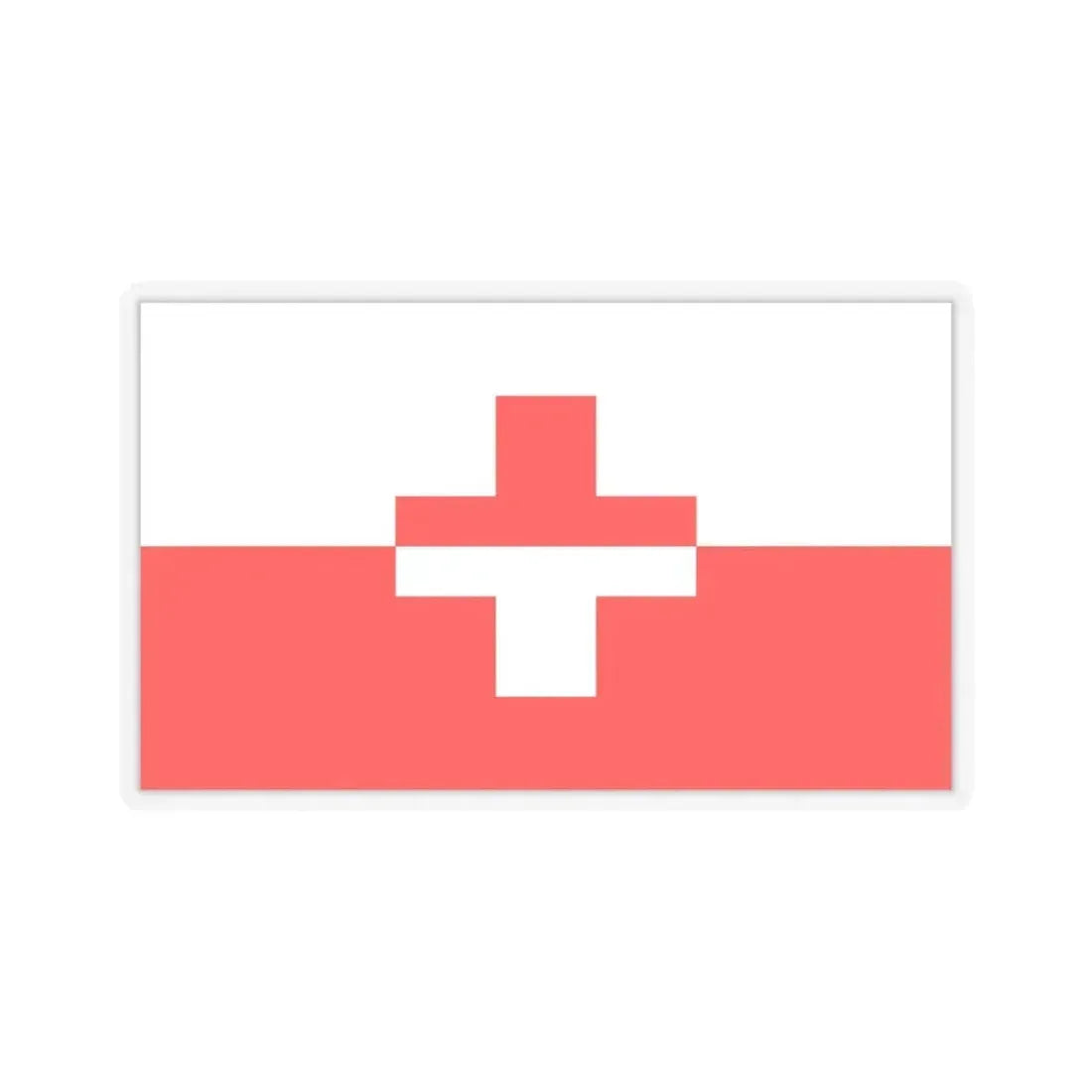 Flag of Naxxar 1993 to 2000 Malta - STICKER Vinyl Kiss-Cut Decal 4 Inch Transparent - The Sticker Space