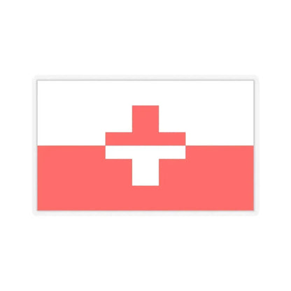 Flag of Naxxar 1993 to 2000 Malta - STICKER Vinyl Kiss-Cut Decal 4 Inch Transparent - The Sticker Space