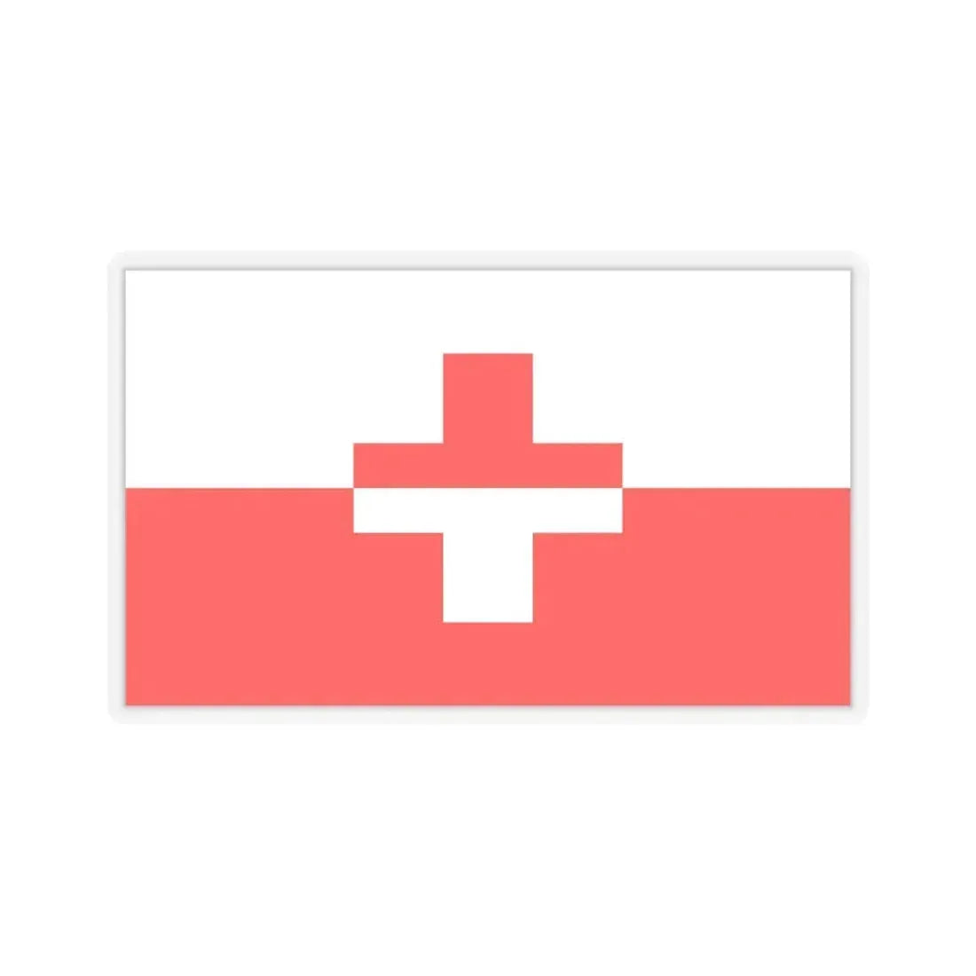 Flag of Naxxar 1993 to 2000 Malta - STICKER Vinyl Kiss-Cut Decal 6 Inch Transparent - The Sticker Space