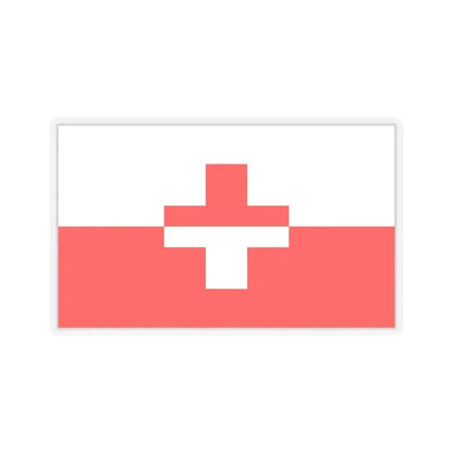 Flag of Naxxar 1993 to 2000 Malta - STICKER Vinyl Kiss-Cut Decal 6 Inch Transparent - The Sticker Space