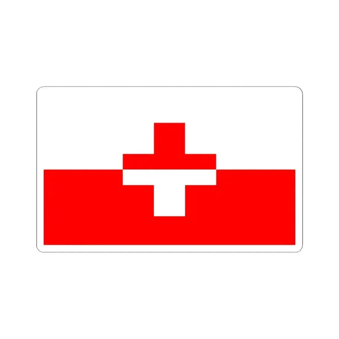 Flag of Naxxar 1993 to 2000 Malta - STICKER Vinyl Kiss-Cut Decal 6 Inch White - The Sticker Space