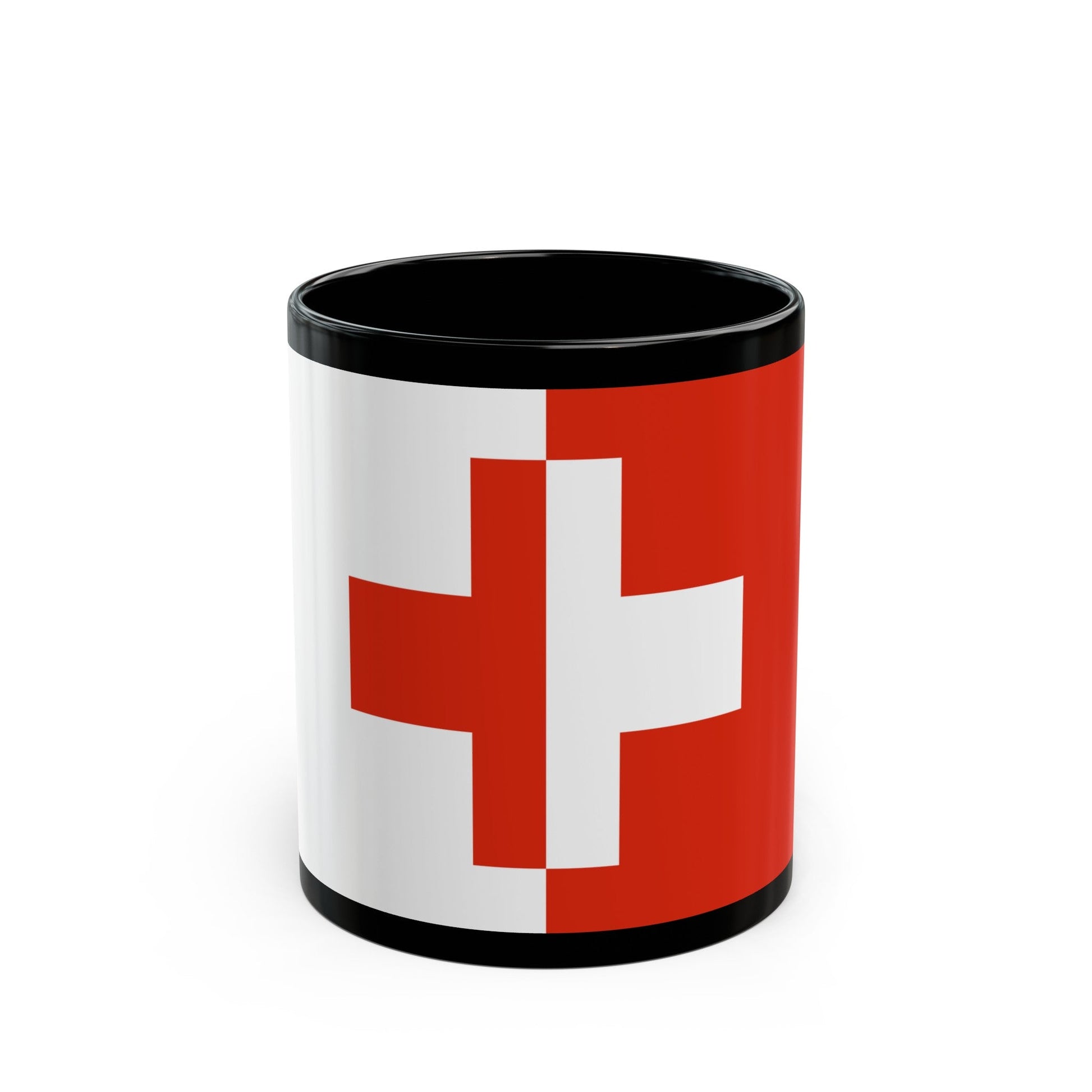 Flag of Naxxar Malta - Black Coffee Mug-11oz-The Sticker Space