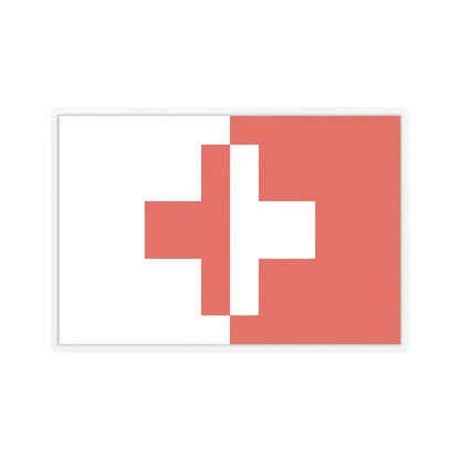 Flag of Naxxar Malta - STICKER Vinyl Kiss-Cut Decal 2 Inch Transparent - The Sticker Space