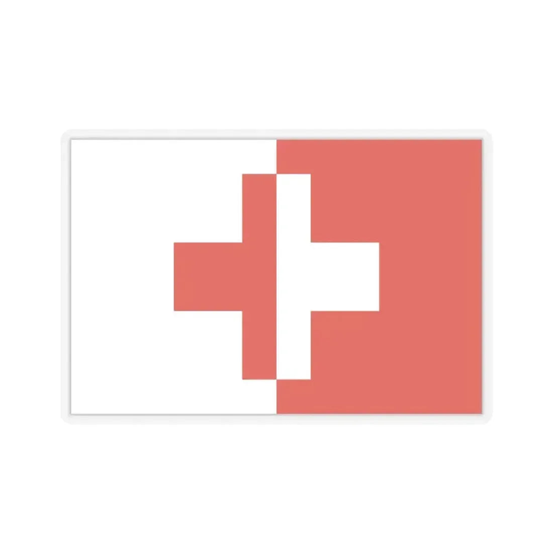 Flag of Naxxar Malta - STICKER Vinyl Kiss-Cut Decal 3 Inch Transparent - The Sticker Space