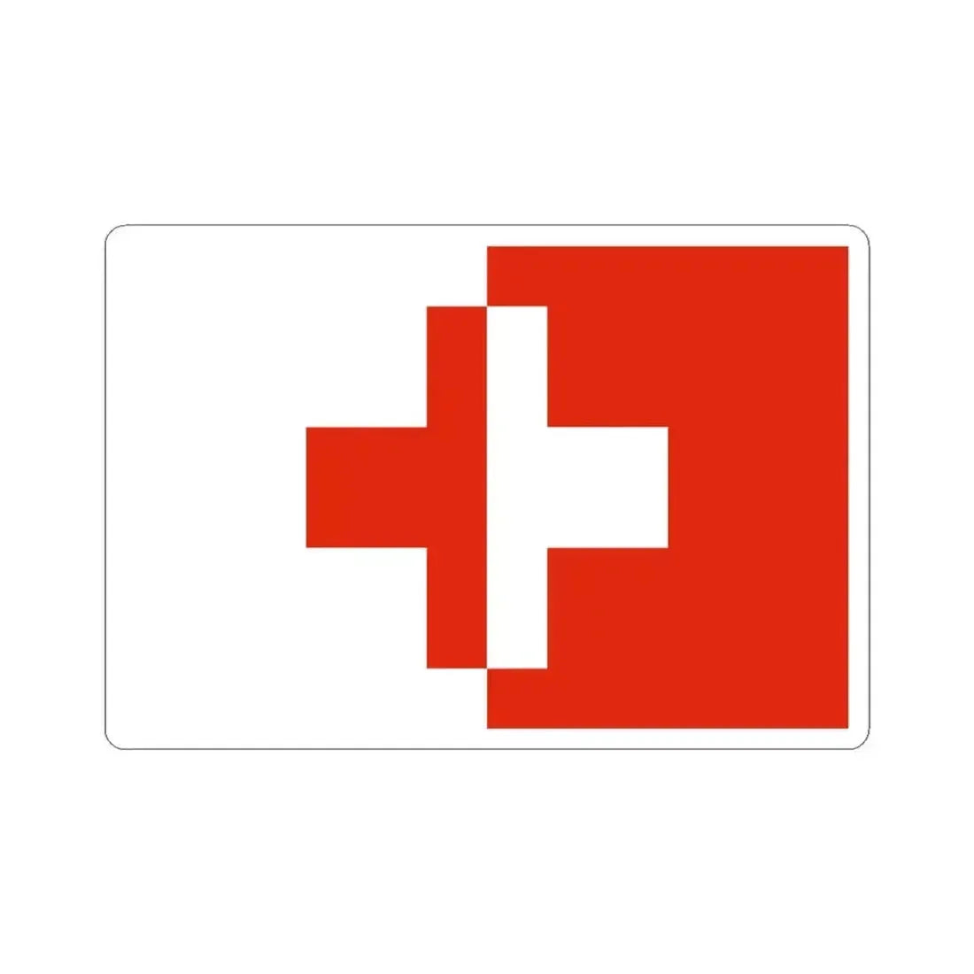 Flag of Naxxar Malta - STICKER Vinyl Kiss-Cut Decal 3 Inch White - The Sticker Space