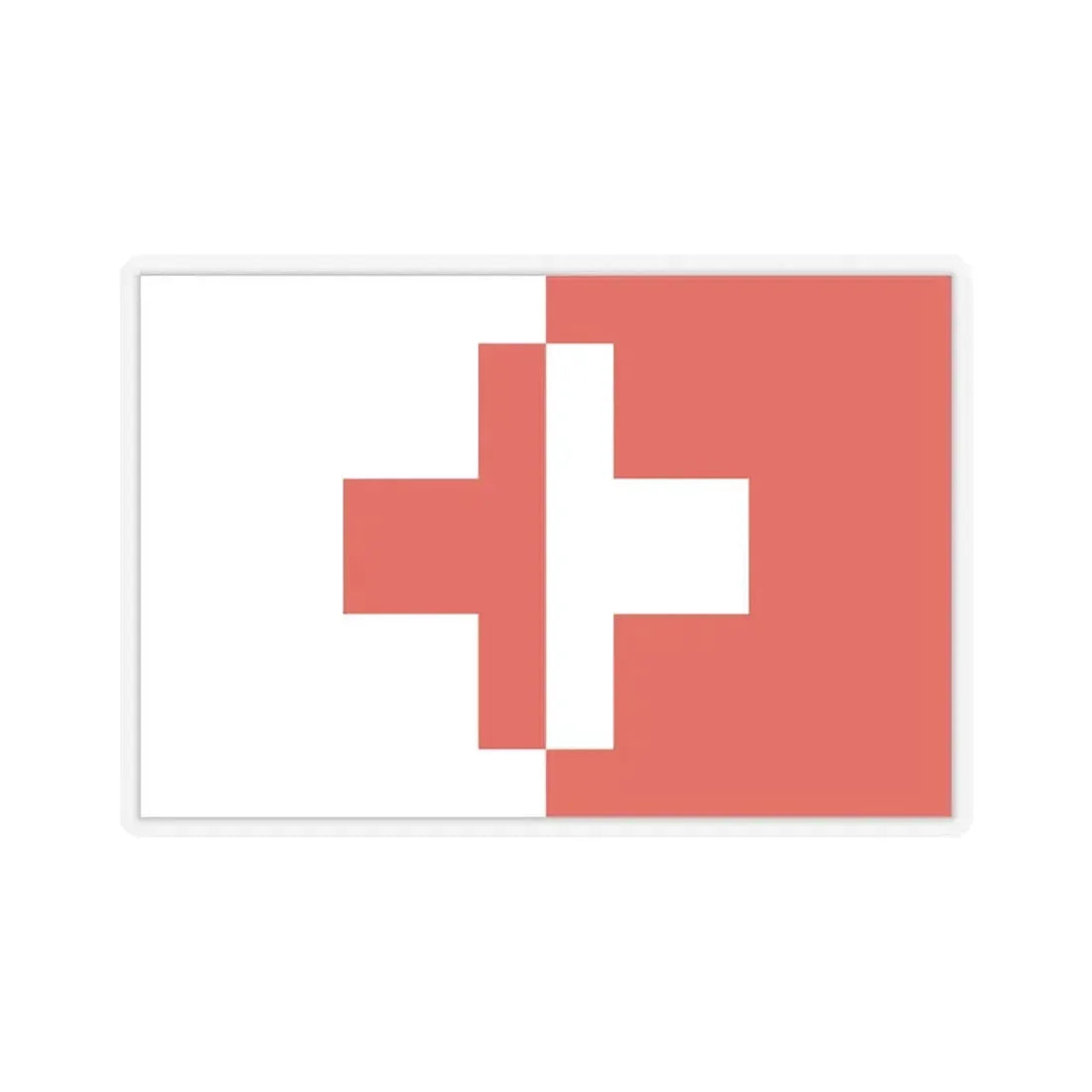 Flag of Naxxar Malta - STICKER Vinyl Kiss-Cut Decal 4 Inch Transparent - The Sticker Space