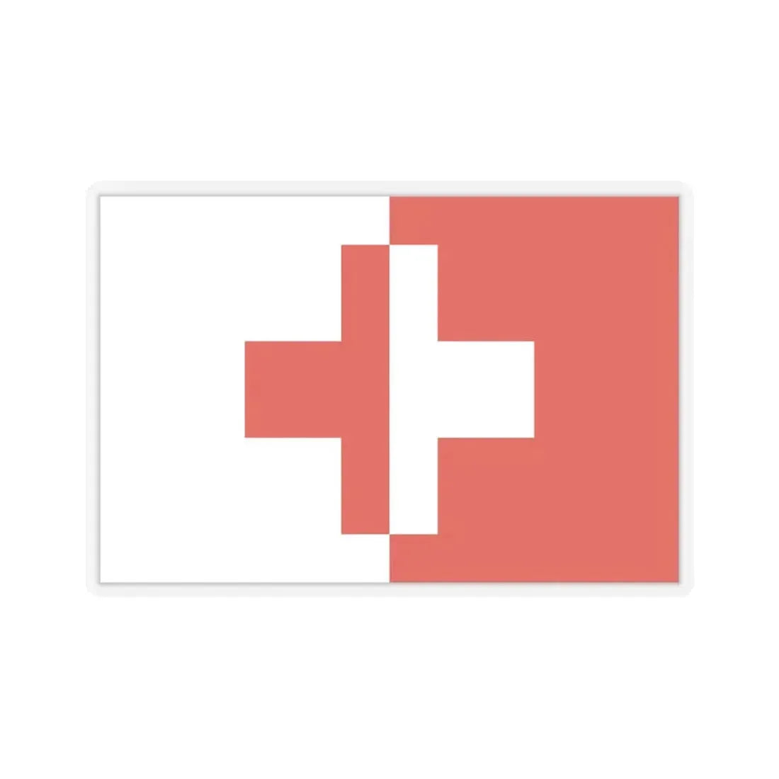 Flag of Naxxar Malta - STICKER Vinyl Kiss-Cut Decal 6 Inch Transparent - The Sticker Space