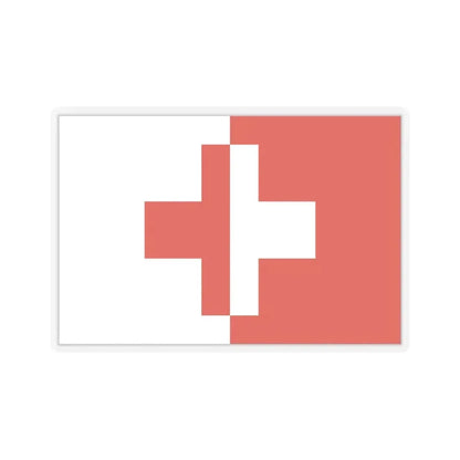 Flag of Naxxar Malta - STICKER Vinyl Kiss-Cut Decal 6 Inch Transparent - The Sticker Space