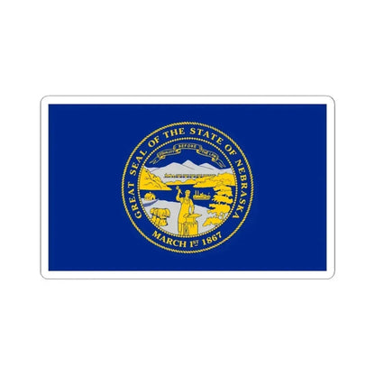 Flag of Nebraska (United States) STICKER Vinyl Kiss-Cut Decal 6 Inch White - The Sticker Space