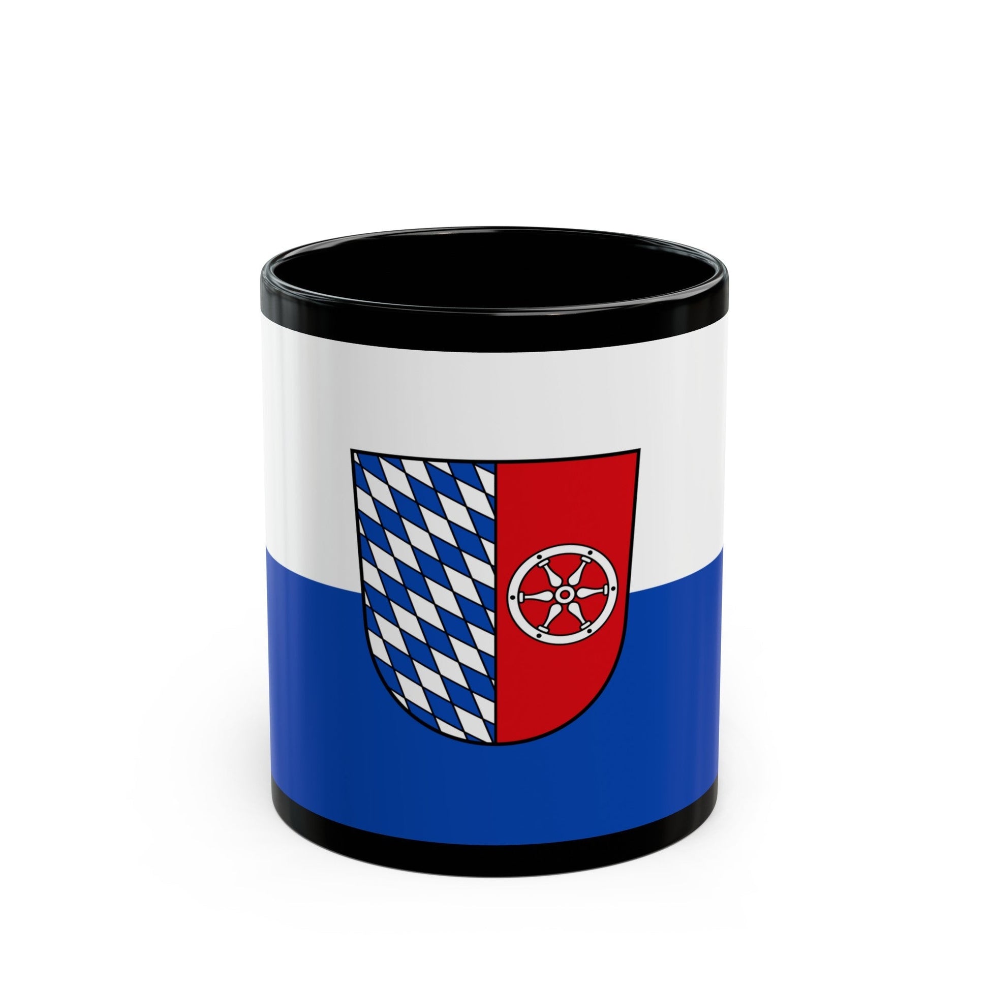 Flag of Neckar Odenwald Kreis Germany - Black Coffee Mug-11oz-The Sticker Space