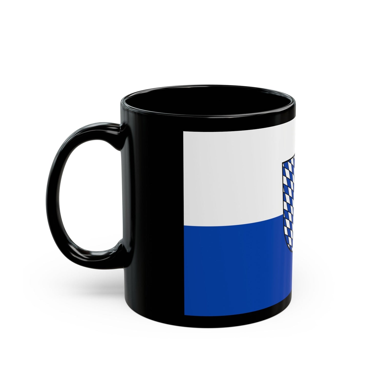 Flag of Neckar Odenwald Kreis Germany - Black Coffee Mug-The Sticker Space