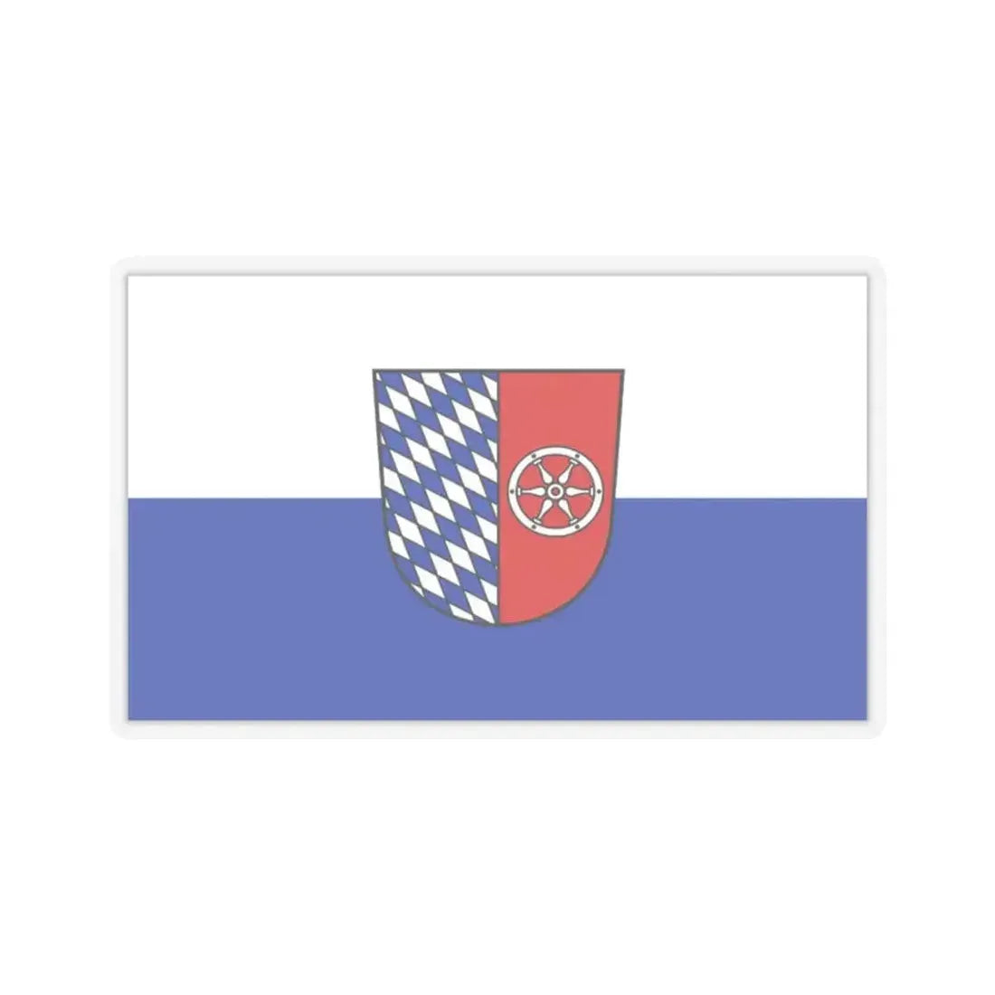 Flag of Neckar Odenwald Kreis Germany - STICKER Vinyl Kiss-Cut Decal 2 Inch Transparent - The Sticker Space