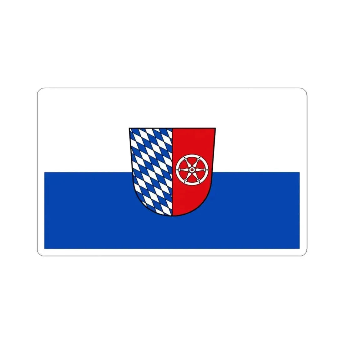 Flag of Neckar Odenwald Kreis Germany - STICKER Vinyl Kiss-Cut Decal 4 Inch White - The Sticker Space
