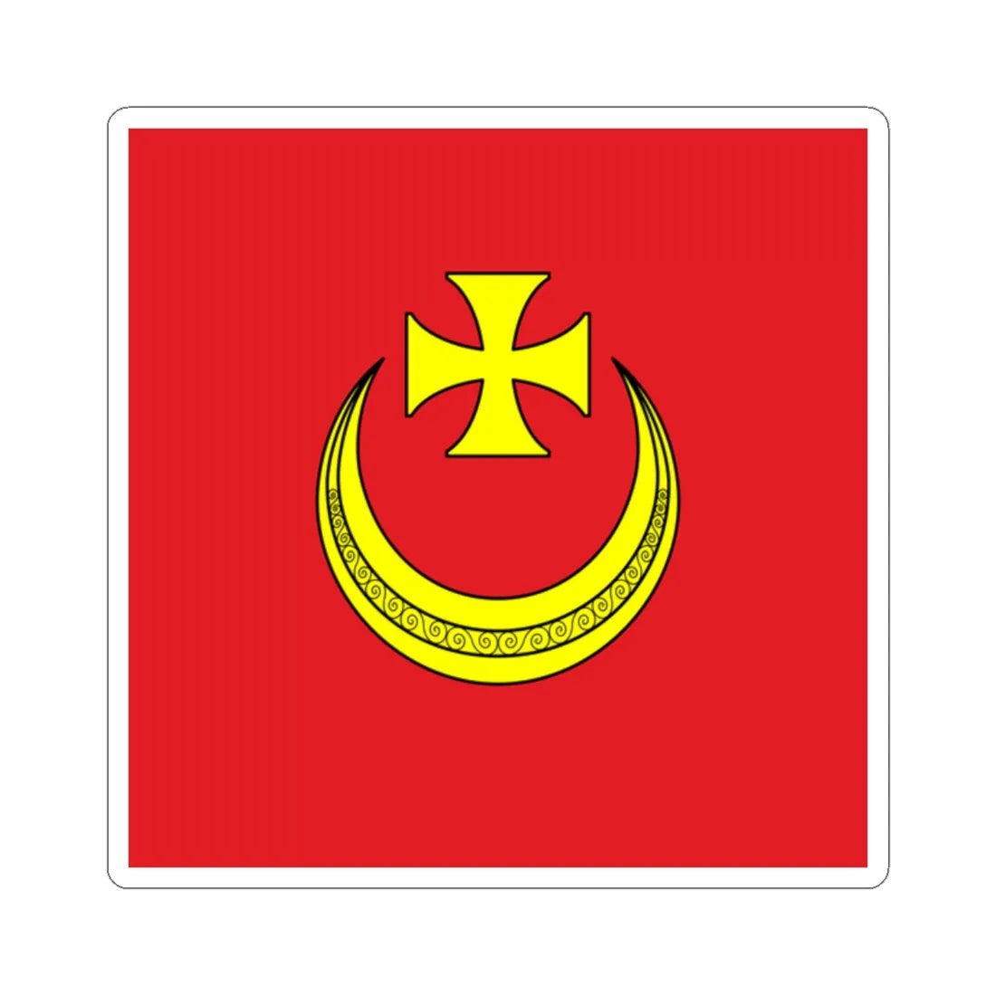 Flag of Nemyriv (Ukraine) STICKER Vinyl Kiss-Cut Decal 2 Inch White - The Sticker Space