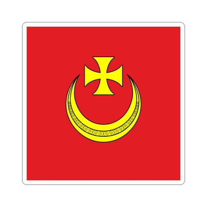 Flag of Nemyriv (Ukraine) STICKER Vinyl Kiss-Cut Decal 3 Inch White - The Sticker Space