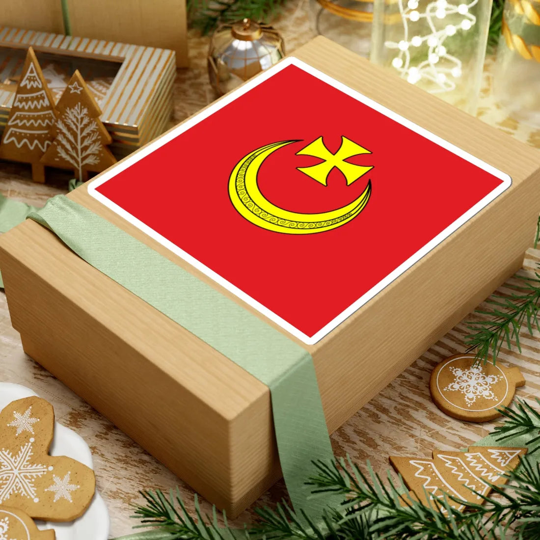 Flag of Nemyriv (Ukraine) STICKER Vinyl Kiss-Cut Decal - The Sticker Space