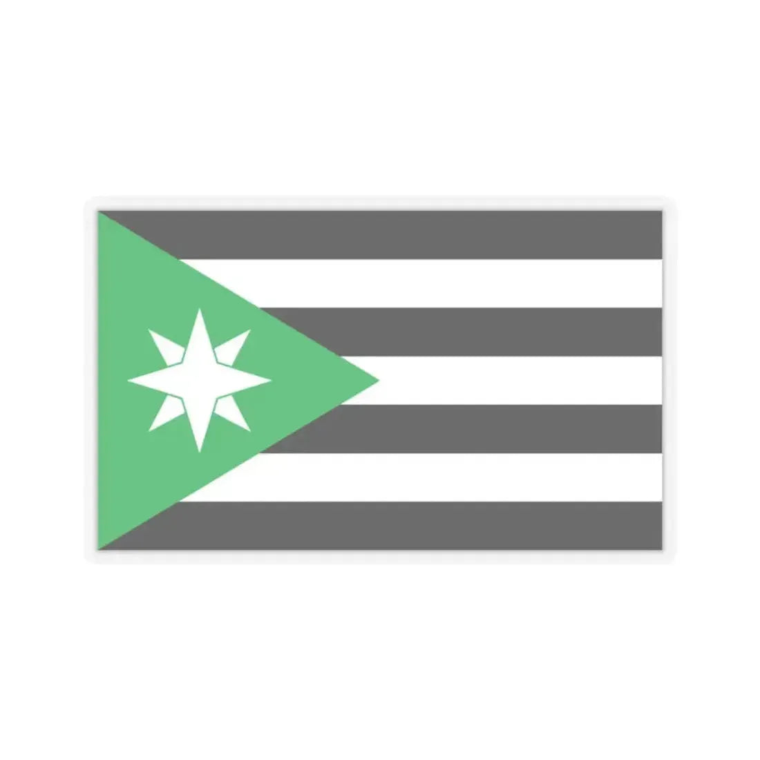 Flag of Nenthead UK - STICKER Vinyl Kiss-Cut Decal 2 Inch Transparent - The Sticker Space